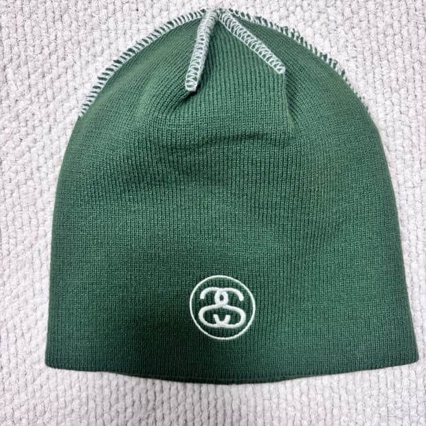 스투시 익스포즈드 스티치 스컬캡 그린