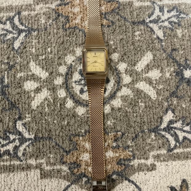 빈티지 세이코 골드 스퀘어 워치