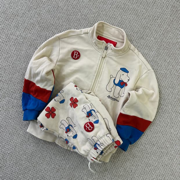 120 베베드피노 키즈 집업 세트 0428D