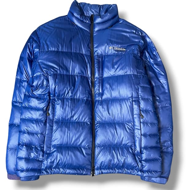 컬럼비아 pertex 구스다운 블루 패딩 XL