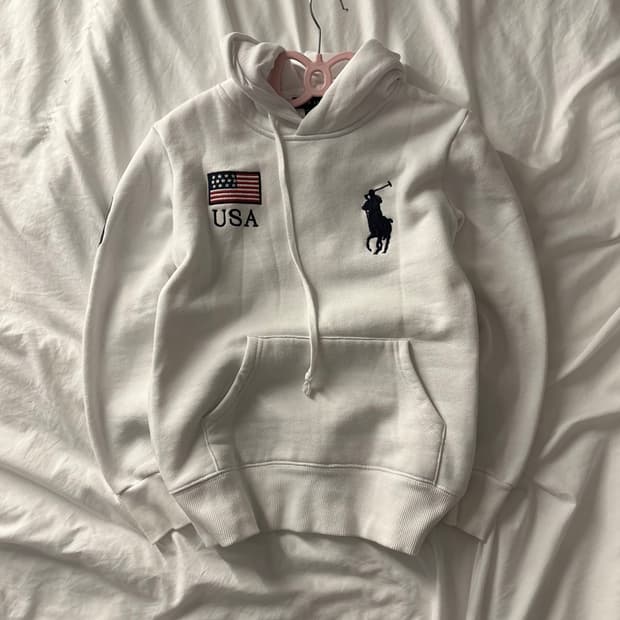 폴로 빅포니 성조기 후드티