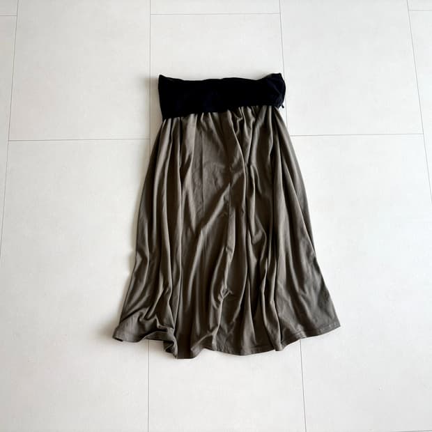 banding maxi skirt