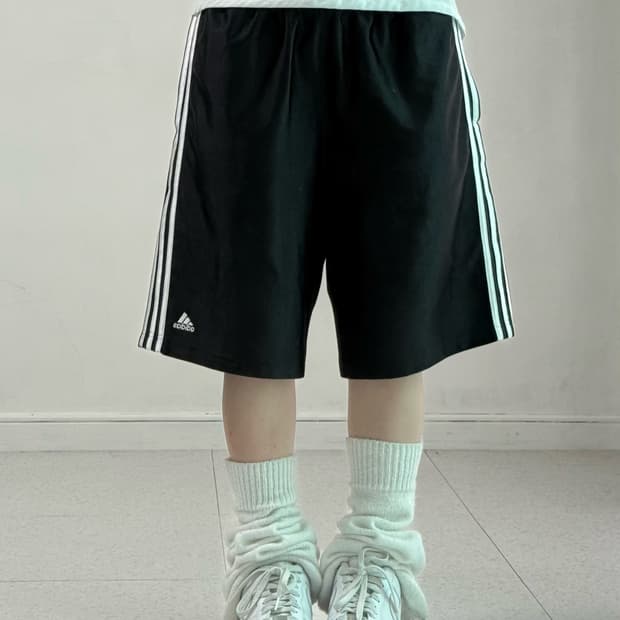 아디다스 블랙 루즈핏 반바지