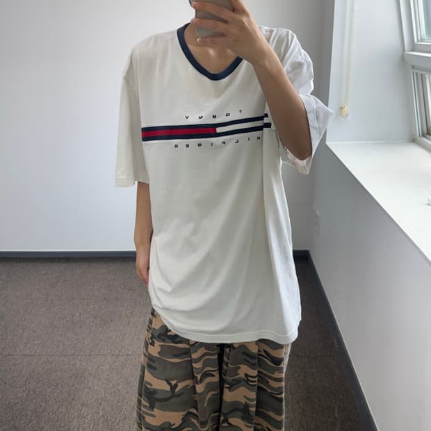 Tommy Hilfiger 타미힐피거 화이트 반팔 