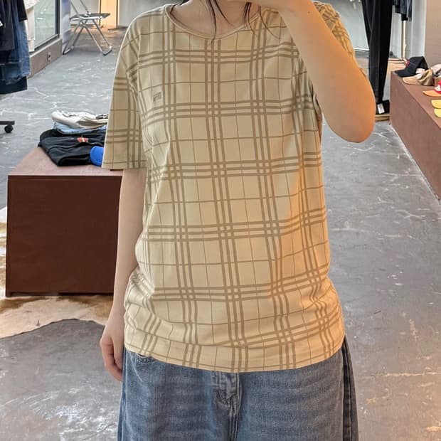 버버리 체크무늬 반팔 H2933