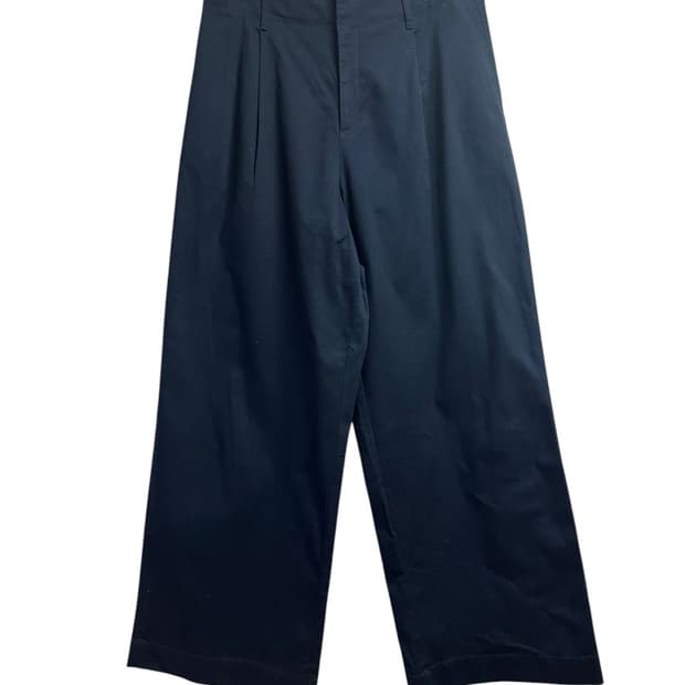 유니클로 JAPAN 핀턱 와이드 치노팬츠 네이비 31size
