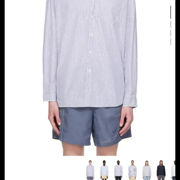 스포티앤리치 스트라이프셔츠