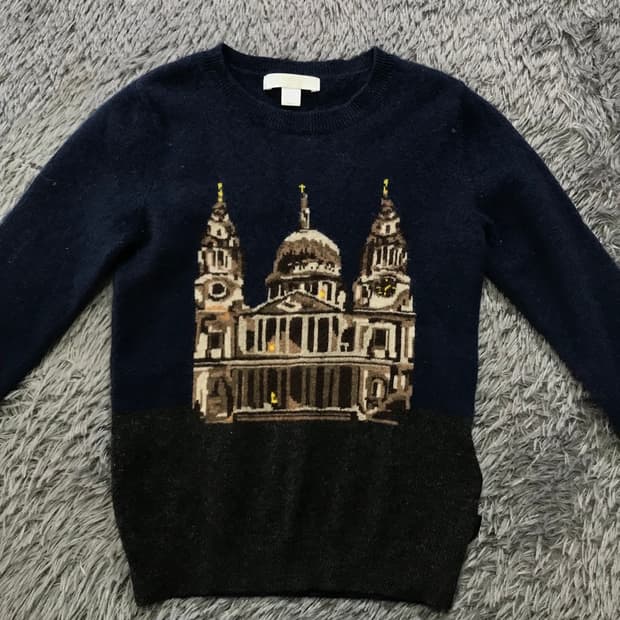 [[키즈 6Y, A급, 공용] 버버리 칠드런 세인트폴 캐시미어 니트k27