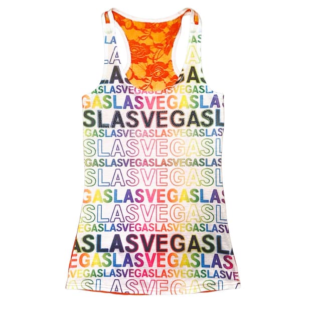 Y2K Las Vegas Rainbow Tank top