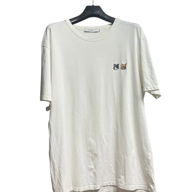 메종키츠네 더블 폭스헤드 반팔티 XL