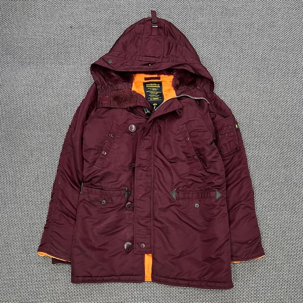 알파인더스트리 n3b 파카 버건디