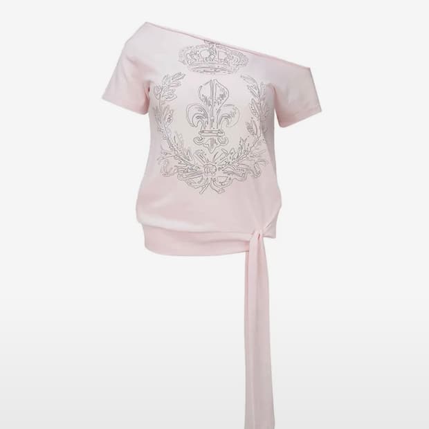 스컬프터 Chateau Shithole Tie Tee Pale Pink