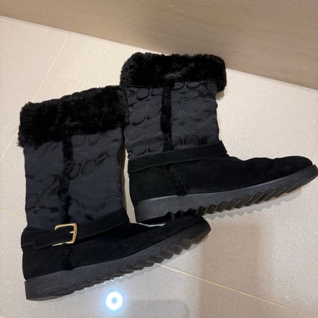 코치 블랙 겨울 부츠 240 롱부츠 어그부츠 여자부츠 구두 단화 플랫