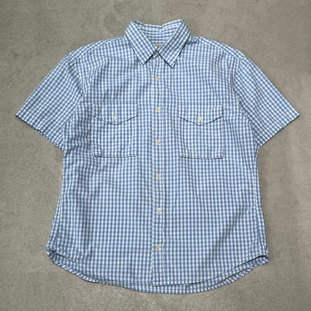 제이크루 체크 하프셔츠 s10861