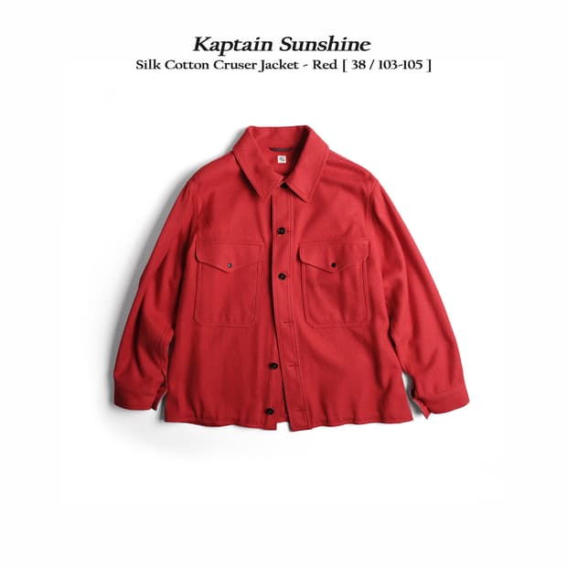캡틴선샤인 코튼 실크 크루저 자켓 레드 38(103-105)사이즈