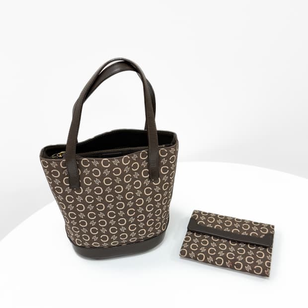 셀린느 C 마카담 캔버스 중지갑