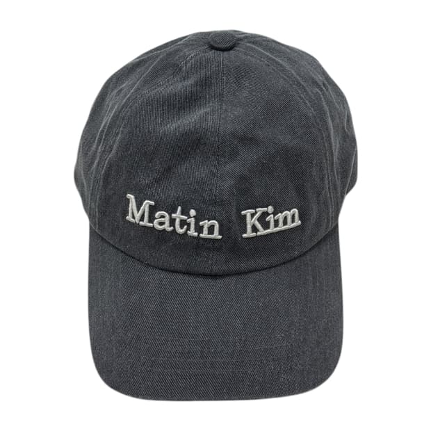 마뗑킴 마틴 클래식 로고 볼캡 모자 그레이