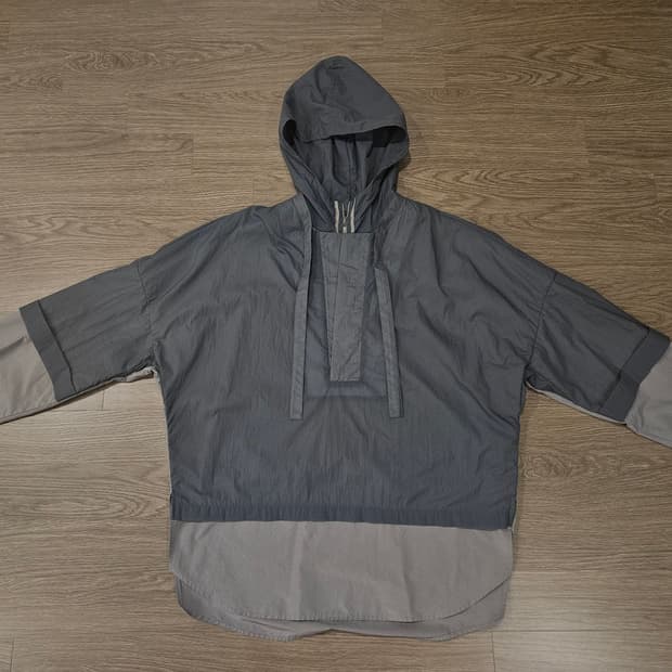 시스템옴므 우븐 레이어드 후드 자켓