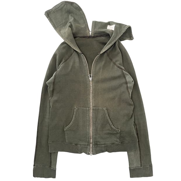 빈티지 지퍼 스웨트 후드 집업