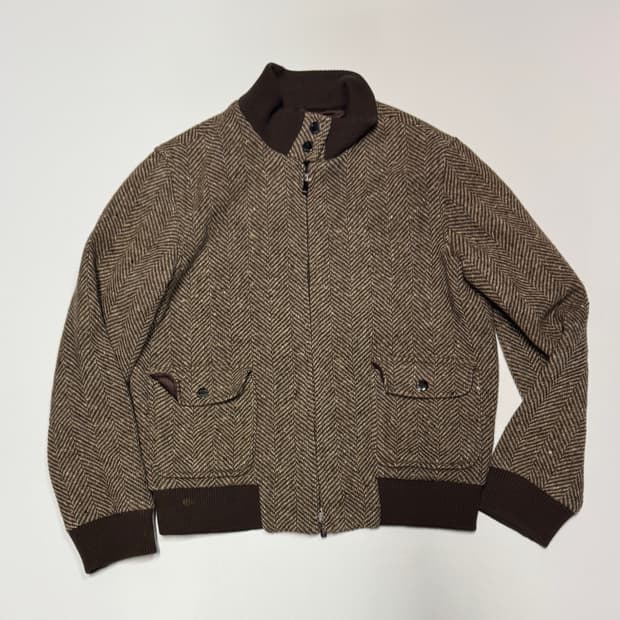 희귀!! 여성 폴로 랄프로렌 스포츠 헤링본 울 블루종 자켓