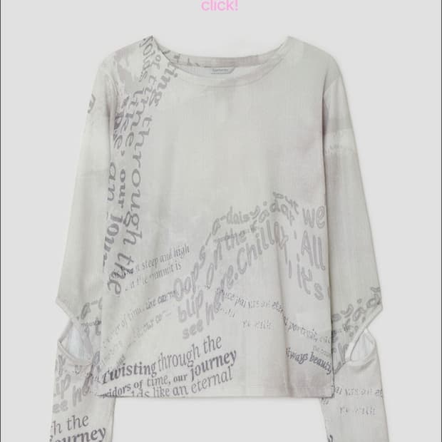 Ribbed Sleeve Cut Out Top [Gray] 