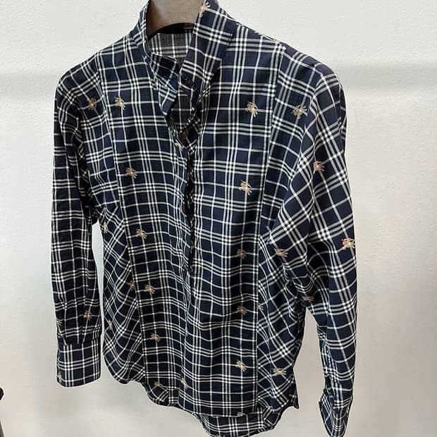 여) 버버리 멀티로고 체크셔츠 