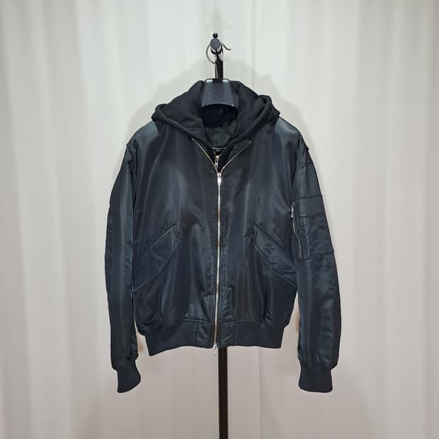 (택포) TNGT 미드나잇 그린 오버핏 디테저블 마원 자켓 B87