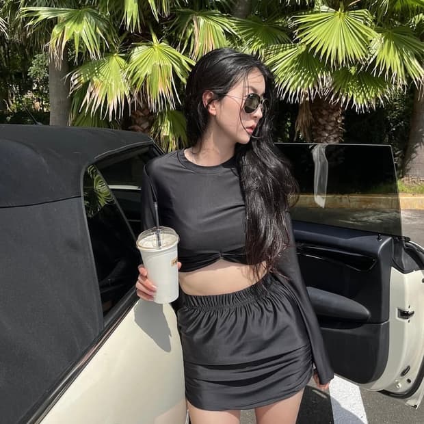 이투둘 스커트 블랙