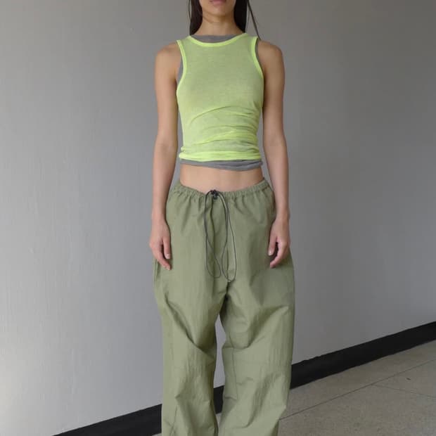 에스이오 NYLON STRING PANTS KHAKI 2사이즈