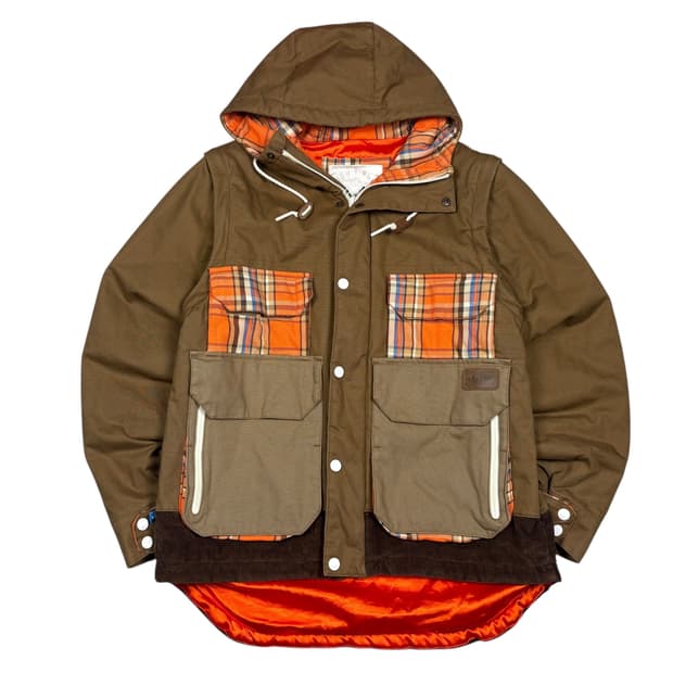 아디다스x버튼 브라운컬러 윈터 자켓