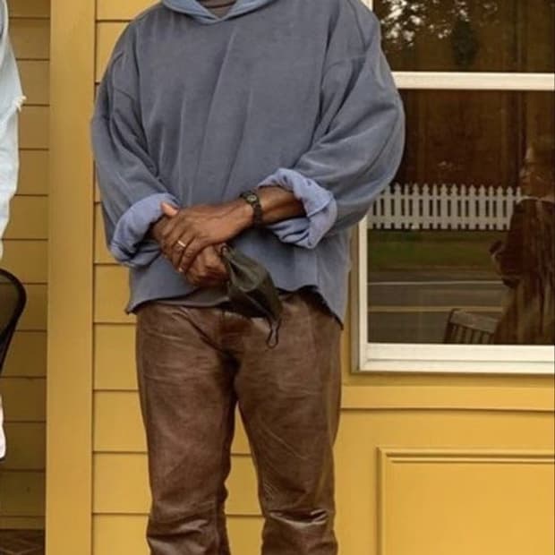 빈티지 gap 부츠컷 레더팬츠 칸예