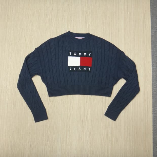 (S사이즈) 타미진 여성 스웨트셔츠 DW0DW14261