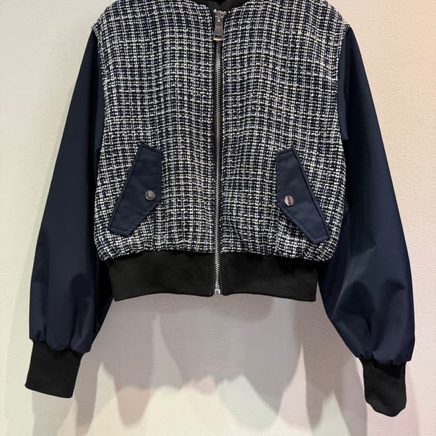 ZARA 트위드 블루종