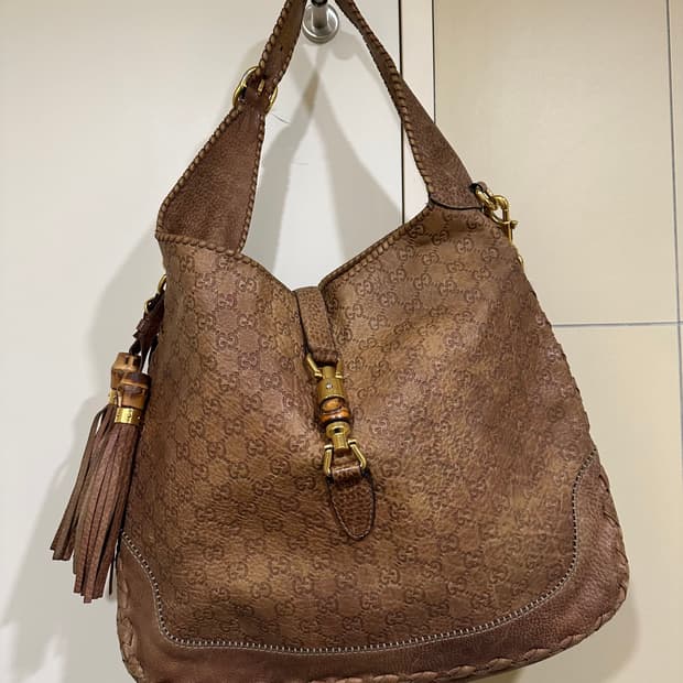 구찌 Gucci 시마 레더 뉴재키 숄더 겸 크로스백