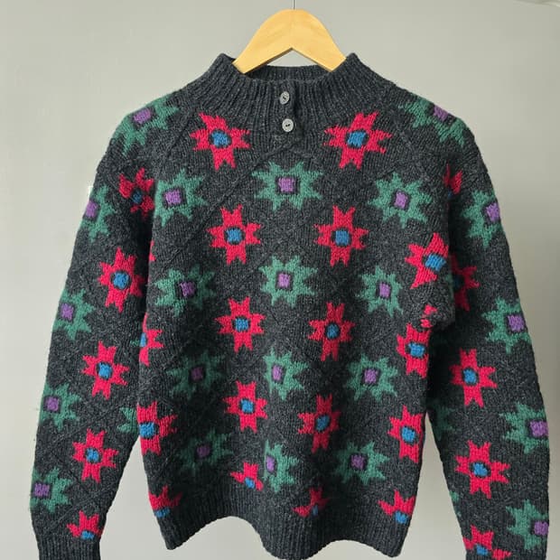 울리치 Woolrich  플라워 니트 스웨터