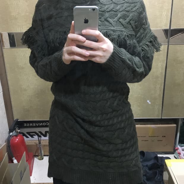 [vintage] 니트 프린지 원피스