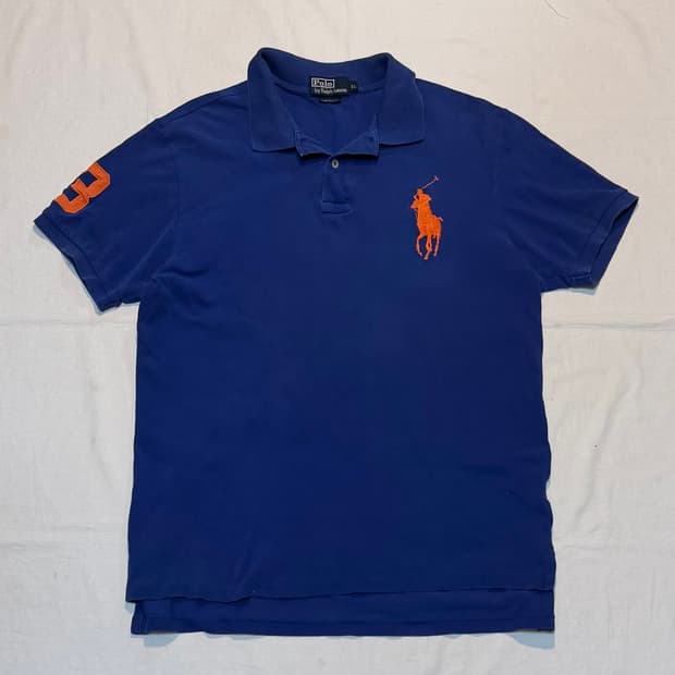 폴로 랄프로렌 빅포니 치프키프 반팔 카라티 블루