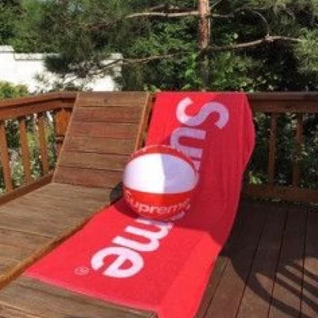 슈프림 12ss SUPREME 비치 타올 박스로고 타월 인테리어 패브릭