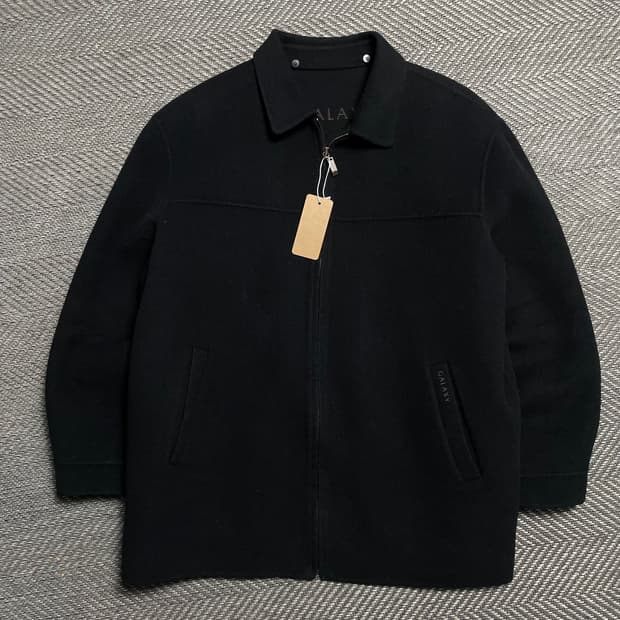 Galaxy 미니멀 울 캐시미어 혼방 베이직 블루종 자켓o 5211