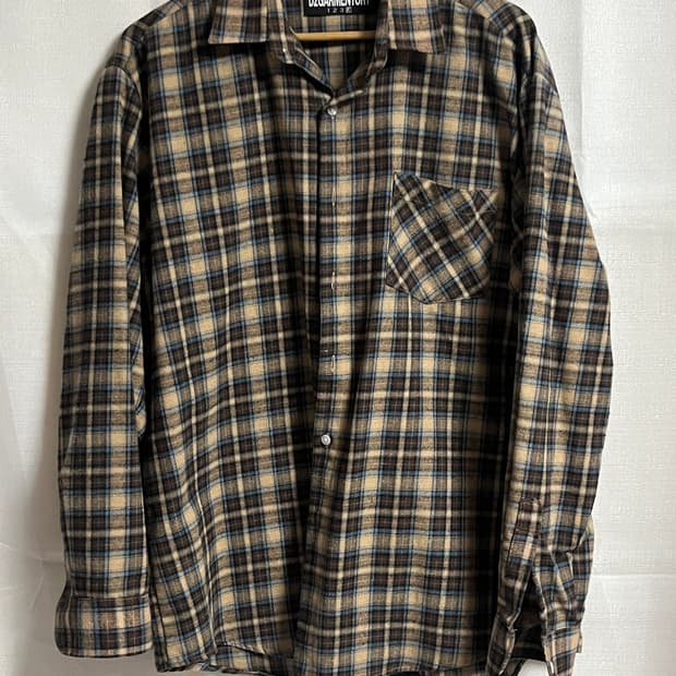 오버핏 브라운 체크셔츠 2XL