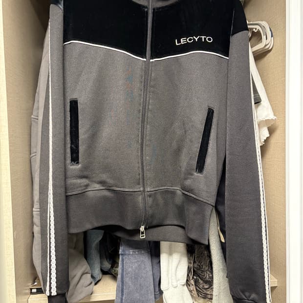 lecyto Piping Line Track Zip Up Jacket