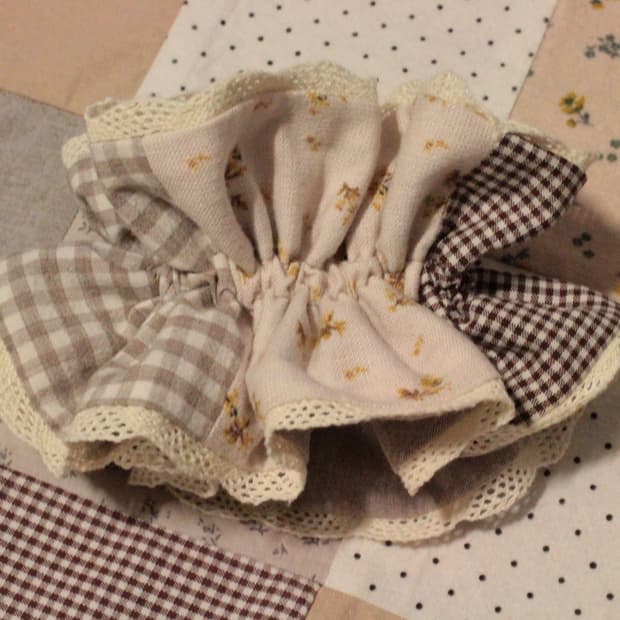 핸드메이드 레이스 스크런치 