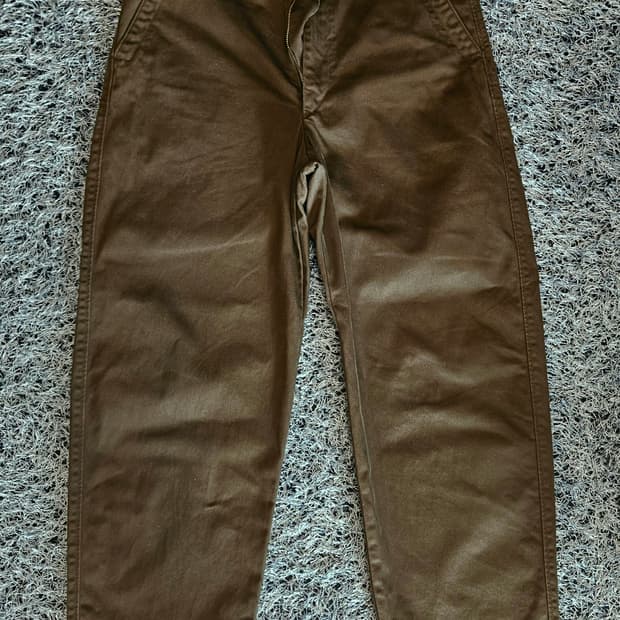 유니클로 U 와이드핏 치노 39 브라운