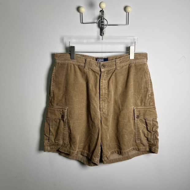 POLO 폴로 랄프로렌 베이지 코듀로이 카고 반바지 34