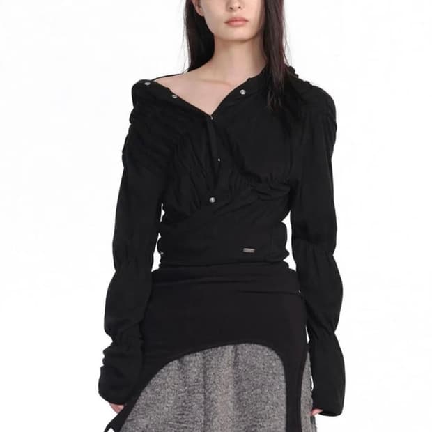 세릭 셔링 가디건