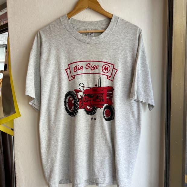 [XL] 90s 빅사이즈 파멀 트랙터 빈티지 티셔츠 그레이