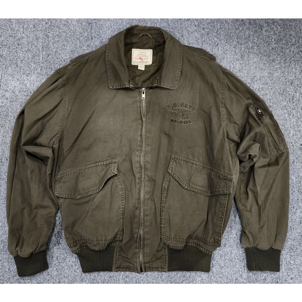 OLD CROW 올드크로우 US NAVY 빈티지 봄버 자켓 L