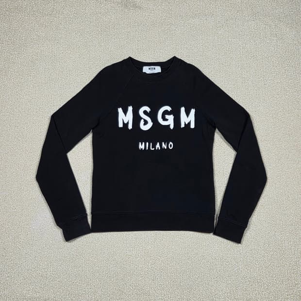 [MSGM] 브러쉬 로고 밀라노 맨투맨 | A00479
