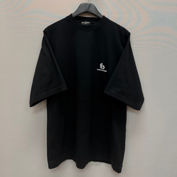 발렌시아가 스포티 B 로고자수 반팔티 (100) 