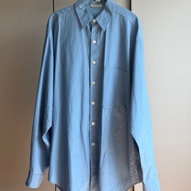 [4] Auralee Washed Finx Twill Shirt